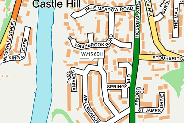 WV15 6DH map - OS OpenMap – Local (Ordnance Survey) WV15 6DH map - OS OpenMap – Local (Ordnance Survey)