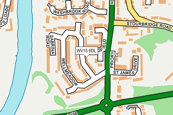 WV15 6DL map - OS OpenMap – Local (Ordnance Survey) WV15 6DL map - OS OpenMap – Local (Ordnance Survey)