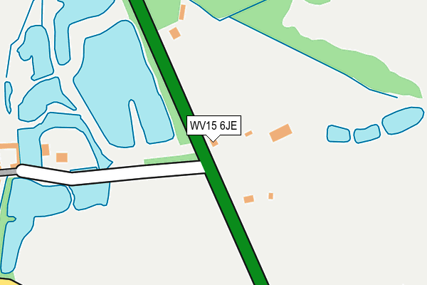 WV15 6JE map - OS OpenMap – Local (Ordnance Survey) WV15 6JE map - OS OpenMap – Local (Ordnance Survey)