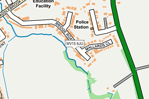 WV15 6JU map - OS OpenMap – Local (Ordnance Survey)