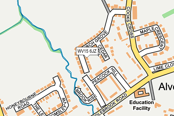 WV15 6JZ map - OS OpenMap – Local (Ordnance Survey) WV15 6JZ map - OS OpenMap – Local (Ordnance Survey)
