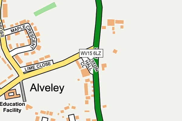 WV15 6LZ map - OS OpenMap – Local (Ordnance Survey) WV15 6LZ map - OS OpenMap – Local (Ordnance Survey)