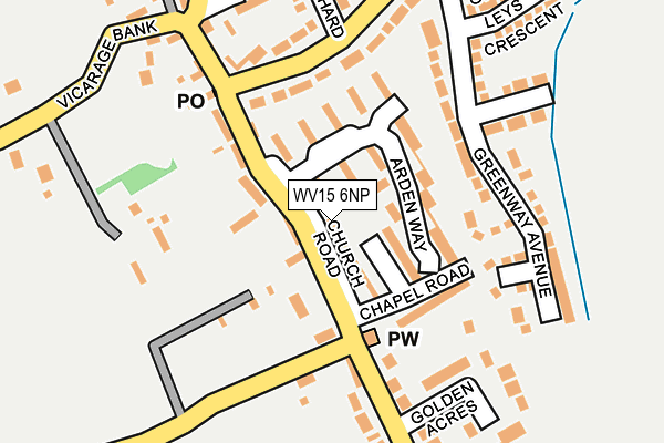WV15 6NP map - OS OpenMap – Local (Ordnance Survey) WV15 6NP map - OS OpenMap – Local (Ordnance Survey)