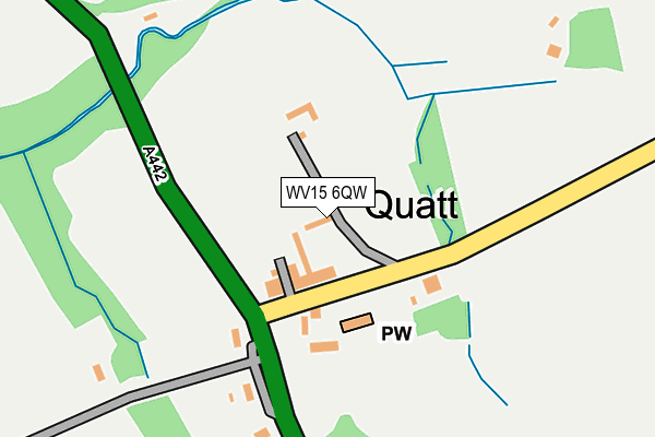 WV15 6QW map - OS OpenMap – Local (Ordnance Survey) WV15 6QW map - OS OpenMap – Local (Ordnance Survey)