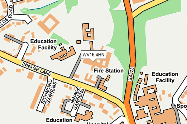 WV16 4HN map - OS OpenMap – Local (Ordnance Survey) WV16 4HN map - OS OpenMap – Local (Ordnance Survey)