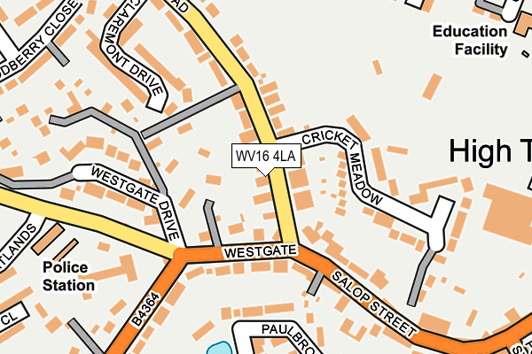WV16 4LA map - OS OpenMap – Local (Ordnance Survey) WV16 4LA map - OS OpenMap – Local (Ordnance Survey)