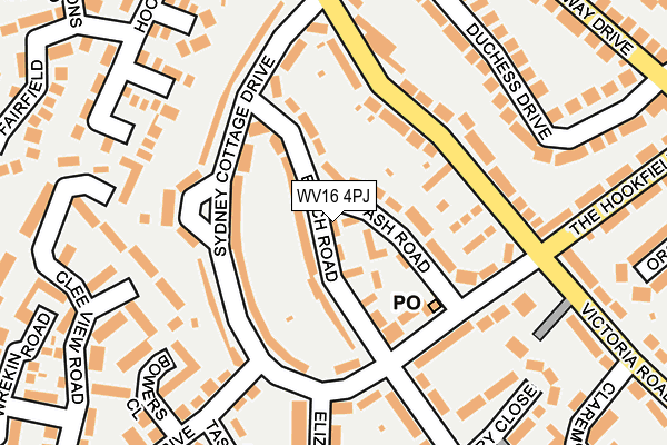 WV16 4PJ map - OS OpenMap – Local (Ordnance Survey) WV16 4PJ map - OS OpenMap – Local (Ordnance Survey)