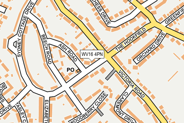 WV16 4PN map - OS OpenMap – Local (Ordnance Survey) WV16 4PN map - OS OpenMap – Local (Ordnance Survey)