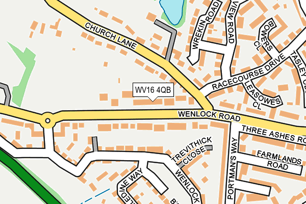 WV16 4QB map - OS OpenMap – Local (Ordnance Survey)