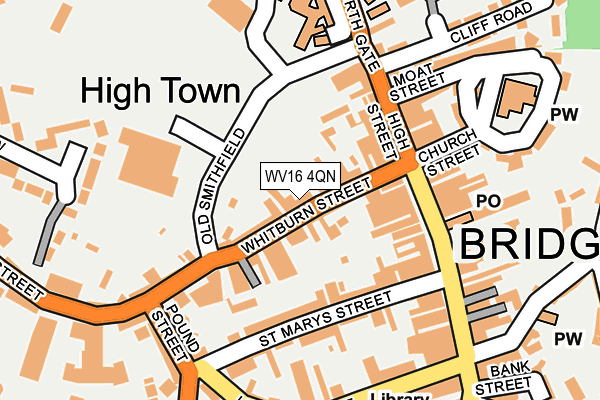 WV16 4QN map - OS OpenMap – Local (Ordnance Survey) WV16 4QN map - OS OpenMap – Local (Ordnance Survey)