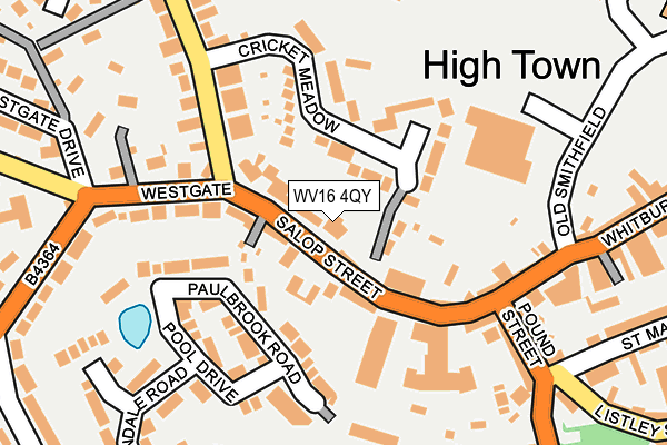 WV16 4QY map - OS OpenMap – Local (Ordnance Survey) WV16 4QY map - OS OpenMap – Local (Ordnance Survey)