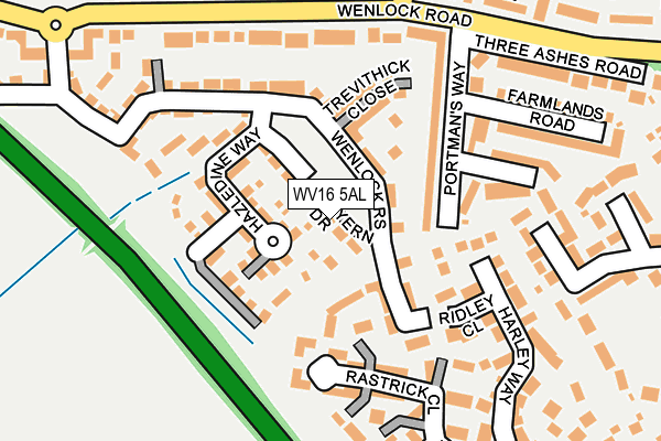 WV16 5AL map - OS OpenMap – Local (Ordnance Survey) WV16 5AL map - OS OpenMap – Local (Ordnance Survey)