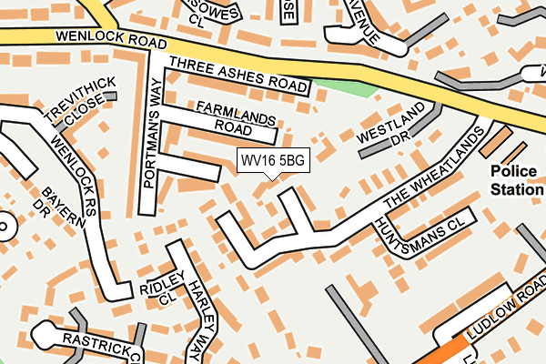WV16 5BG map - OS OpenMap – Local (Ordnance Survey) WV16 5BG map - OS OpenMap – Local (Ordnance Survey)