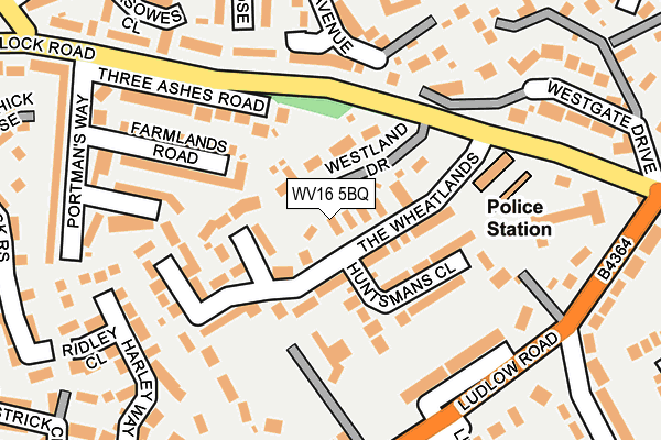 WV16 5BQ map - OS OpenMap – Local (Ordnance Survey) WV16 5BQ map - OS OpenMap – Local (Ordnance Survey)