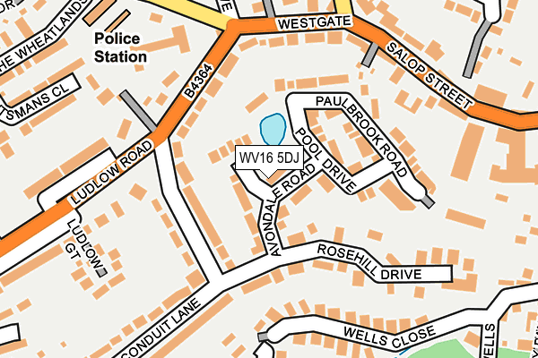 WV16 5DJ map - OS OpenMap – Local (Ordnance Survey) WV16 5DJ map - OS OpenMap – Local (Ordnance Survey)
