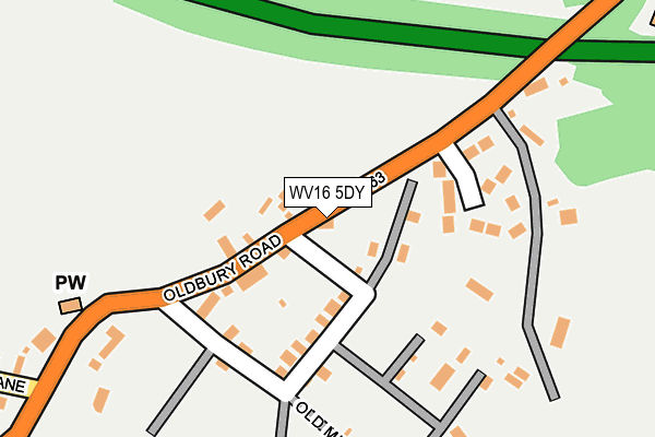 WV16 5DY map - OS OpenMap – Local (Ordnance Survey) WV16 5DY map - OS OpenMap – Local (Ordnance Survey)