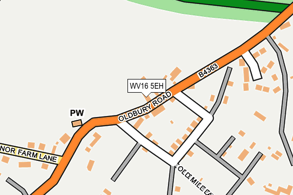WV16 5EH map - OS OpenMap – Local (Ordnance Survey) WV16 5EH map - OS OpenMap – Local (Ordnance Survey)