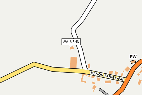 WV16 5HN map - OS OpenMap – Local (Ordnance Survey)