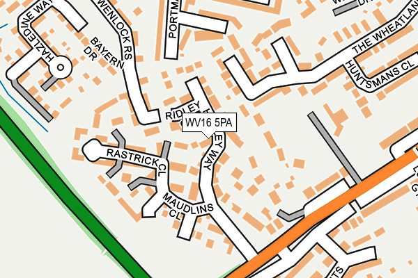 WV16 5PA map - OS OpenMap – Local (Ordnance Survey) WV16 5PA map - OS OpenMap – Local (Ordnance Survey)