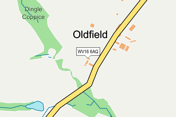 WV16 6AQ map - OS OpenMap – Local (Ordnance Survey)