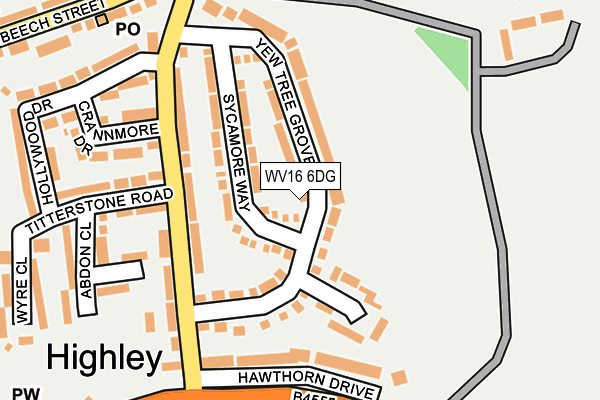 WV16 6DG map - OS OpenMap – Local (Ordnance Survey) WV16 6DG map - OS OpenMap – Local (Ordnance Survey)