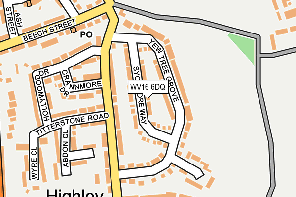 WV16 6DQ map - OS OpenMap – Local (Ordnance Survey) WV16 6DQ map - OS OpenMap – Local (Ordnance Survey)