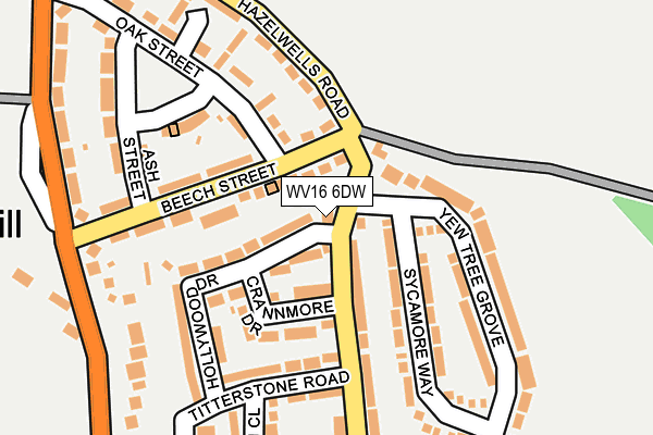 WV16 6DW map - OS OpenMap – Local (Ordnance Survey) WV16 6DW map - OS OpenMap – Local (Ordnance Survey)