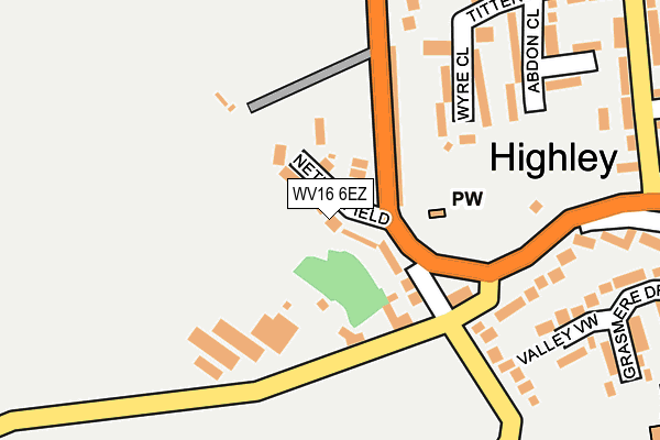 WV16 6EZ map - OS OpenMap – Local (Ordnance Survey) WV16 6EZ map - OS OpenMap – Local (Ordnance Survey)