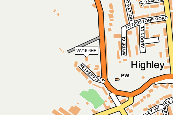 WV16 6HE map - OS OpenMap – Local (Ordnance Survey) WV16 6HE map - OS OpenMap – Local (Ordnance Survey)