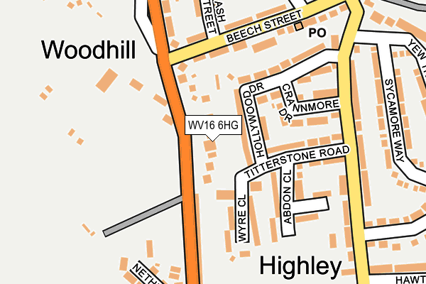 WV16 6HG map - OS OpenMap – Local (Ordnance Survey) WV16 6HG map - OS OpenMap – Local (Ordnance Survey)