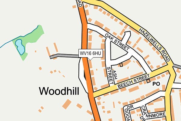 WV16 6HU map - OS OpenMap – Local (Ordnance Survey) WV16 6HU map - OS OpenMap – Local (Ordnance Survey)