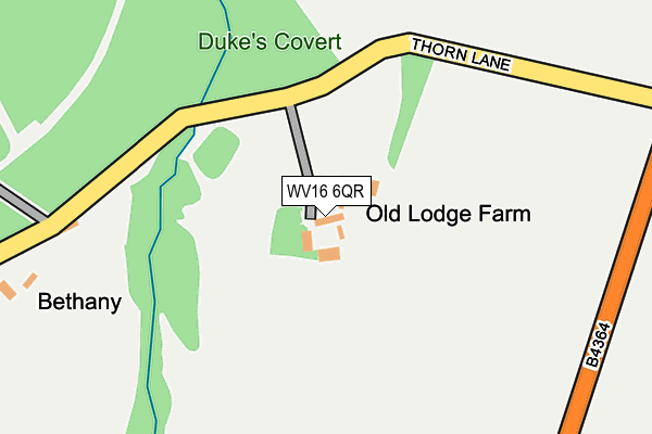 WV16 6QR map - OS OpenMap – Local (Ordnance Survey) WV16 6QR map - OS OpenMap – Local (Ordnance Survey)