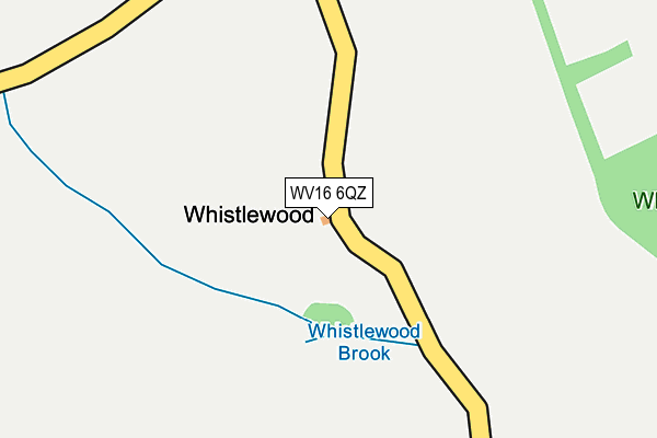 WV16 6QZ map - OS OpenMap – Local (Ordnance Survey)