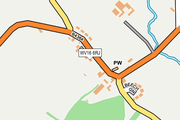 WV16 6RJ map - OS OpenMap – Local (Ordnance Survey) WV16 6RJ map - OS OpenMap – Local (Ordnance Survey)