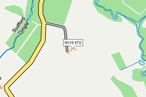 WV16 6TG map - OS OpenMap – Local (Ordnance Survey)