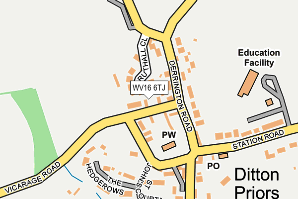 WV16 6TJ map - OS OpenMap – Local (Ordnance Survey) WV16 6TJ map - OS OpenMap – Local (Ordnance Survey)
