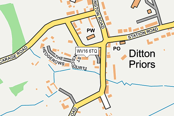 WV16 6TQ map - OS OpenMap – Local (Ordnance Survey)