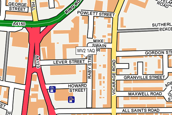 WV2 1AQ map - OS OpenMap – Local (Ordnance Survey) WV2 1AQ map - OS OpenMap – Local (Ordnance Survey)
