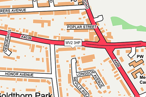 WV2 3HP map - OS OpenMap – Local (Ordnance Survey) WV2 3HP map - OS OpenMap – Local (Ordnance Survey)