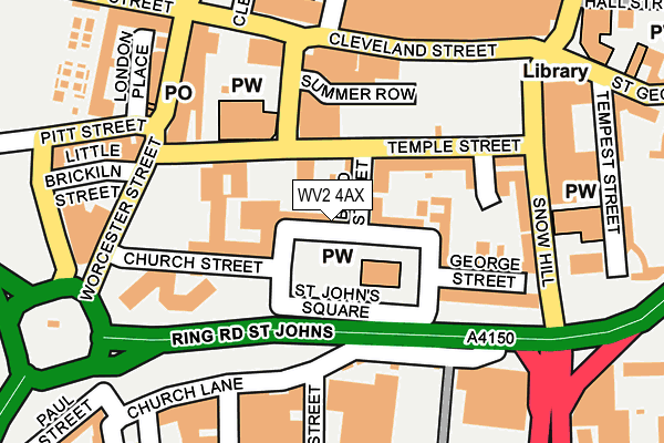 WV2 4AX map - OS OpenMap – Local (Ordnance Survey)