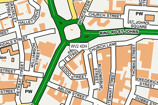 WV2 4DH map - OS OpenMap – Local (Ordnance Survey) WV2 4DH map - OS OpenMap – Local (Ordnance Survey)