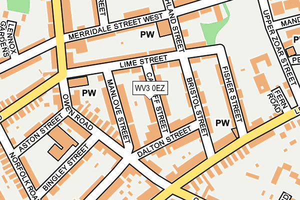 WV3 0EZ map - OS OpenMap – Local (Ordnance Survey) WV3 0EZ map - OS OpenMap – Local (Ordnance Survey)