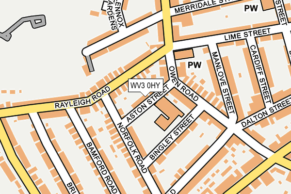 WV3 0HY map - OS OpenMap – Local (Ordnance Survey) WV3 0HY map - OS OpenMap – Local (Ordnance Survey)