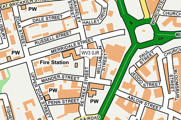 WV3 0JR map - OS OpenMap – Local (Ordnance Survey) WV3 0JR map - OS OpenMap – Local (Ordnance Survey)