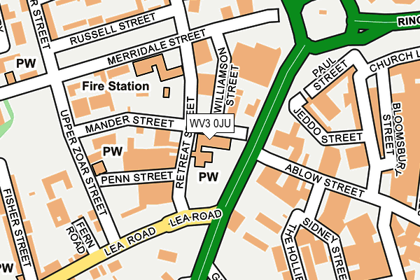 WV3 0JU map - OS OpenMap – Local (Ordnance Survey) WV3 0JU map - OS OpenMap – Local (Ordnance Survey)