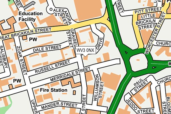 WV3 0NX map - OS OpenMap – Local (Ordnance Survey) WV3 0NX map - OS OpenMap – Local (Ordnance Survey)