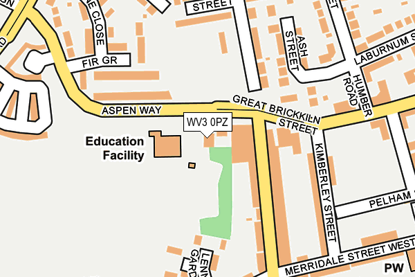 WV3 0PZ map - OS OpenMap – Local (Ordnance Survey) WV3 0PZ map - OS OpenMap – Local (Ordnance Survey)