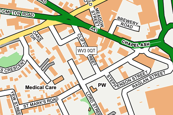 WV3 0QT map - OS OpenMap – Local (Ordnance Survey) WV3 0QT map - OS OpenMap – Local (Ordnance Survey)