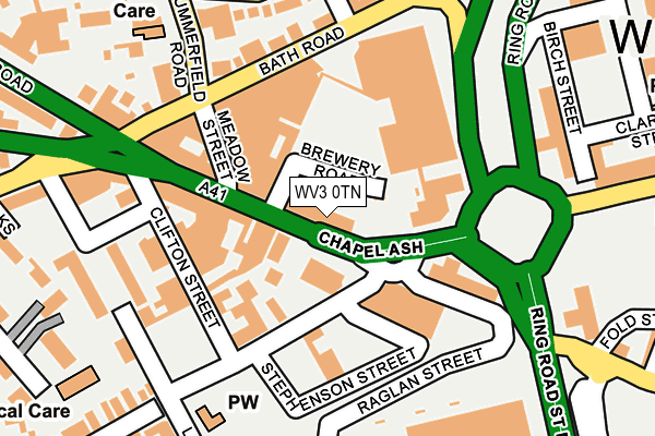 WV3 0TN map - OS OpenMap – Local (Ordnance Survey) WV3 0TN map - OS OpenMap – Local (Ordnance Survey)