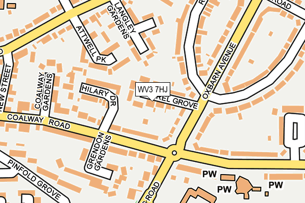 WV3 7HJ map - OS OpenMap – Local (Ordnance Survey) WV3 7HJ map - OS OpenMap – Local (Ordnance Survey)